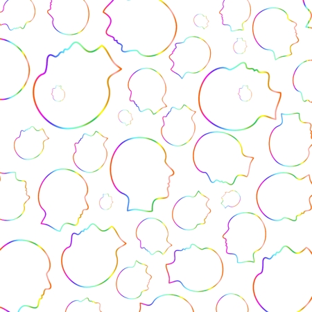 Background of colored facesのイラスト素材