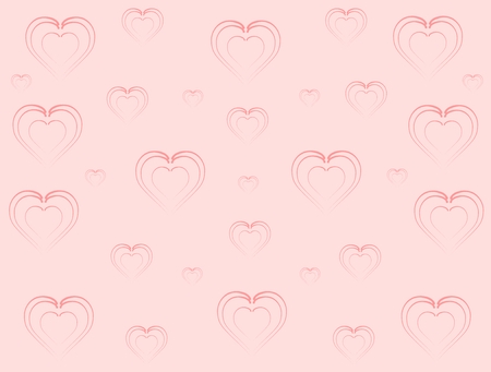 Light pink background with dark pink heartsのイラスト素材