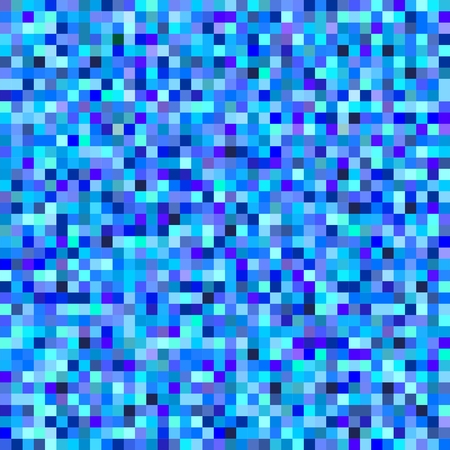 Blue background composed of multicolored blue squares of dark and light in a row next to each other and one below the otherのイラスト素材