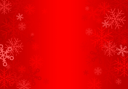 Red Christmas  with colorful snowflakes on the walls and light reflections.のイラスト素材