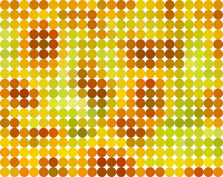 Brown and green background composed of dark and light rings in a row side by side and one below the other on a white background. Mosaic backdrop of geometric elements. Abstract circles patternのイラスト素材