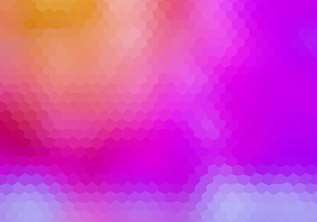 Colorful background consisting of hexagon of different colors in a row next to each other and one below the other. Pixel abstract background. Mosaic of geometric elements.のイラスト素材