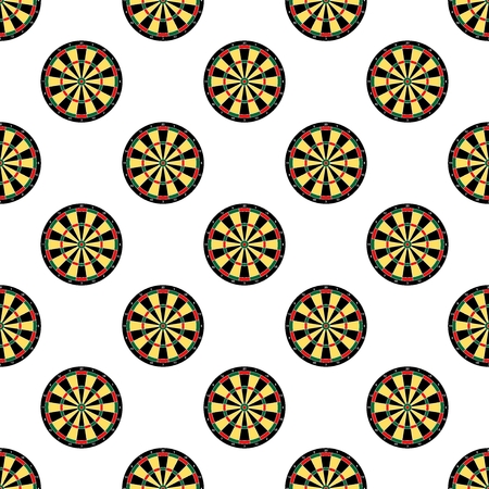 Background with color target with number in a row and alternately under each other on a white background. Backdrop with dartboard for weekends sportのイラスト素材