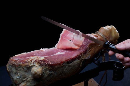 Cutting Prosciuttoの写真素材