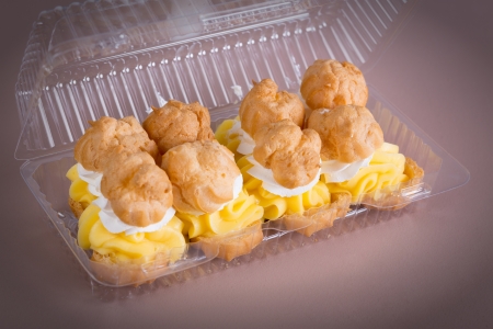 Cookies in box isolatedの写真素材