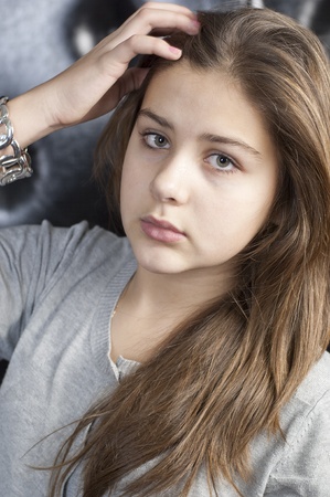 Young girl portrait. Studio workの写真素材