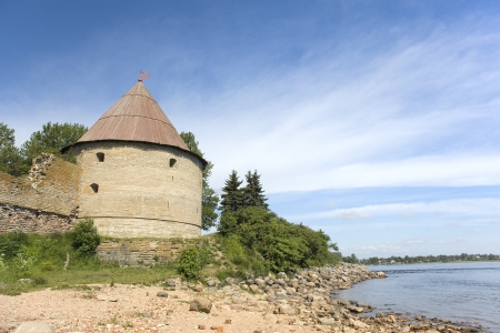 Old Golovina  Head  tower at Shlisselburg fortress Oreshekのeditorial素材