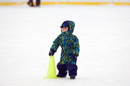 MOSCOW - JANUARY 25: Unidentified baby on tournament on family sport event on January 25, 2015 in...