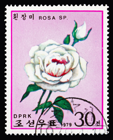 MOSCOW, RUSSIA - AUGUST 18, 2018: A stamp printed in Korea shows , serie, circa 19のeditorial素材