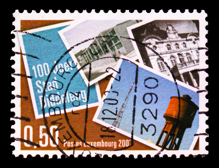 MOSCOW, RUSSIA - AUGUST 18, 2018: A stamp printed in shows , serie, circa 19のeditorial素材
