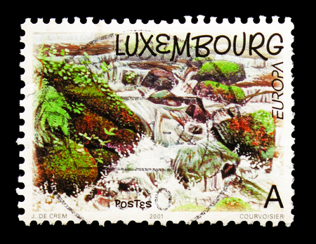 MOSCOW, RUSSIA - AUGUST 18, 2018: A stamp printed in shows , serie, circa 19のeditorial素材