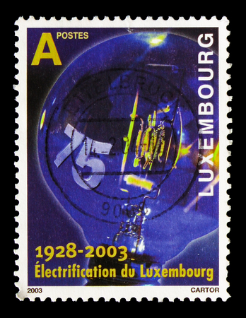 MOSCOW, RUSSIA - AUGUST 18, 2018: A stamp printed in shows , serie, circa 19のeditorial素材