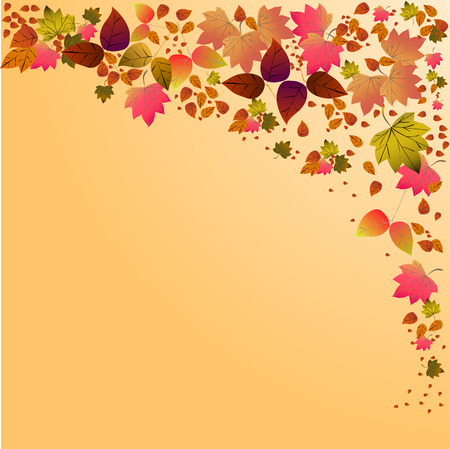 autumn, the leaves fall, September, decoration.のイラスト素材