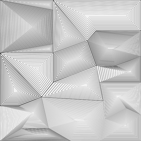 Geometric pattern, lines, triangles, abstract, background, black, white.のイラスト素材