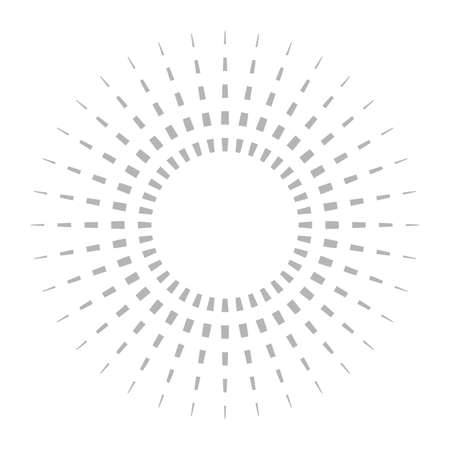 Sunburst icon. Radial sun rays. Star light emblem.のイラスト素材