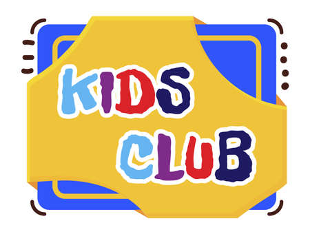 Kids club. Fun letter card for games.のイラスト素材