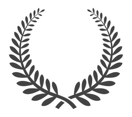 Prize wreath. Laurel drawing simple ornate wreaths frameのイラスト素材