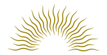Sunshine light waves. Sunbeam emblem. Vintage badgeのイラスト素材