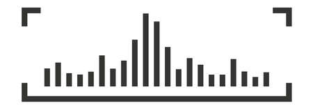 Bar chart dashboard icon. Thin line frameのイラスト素材