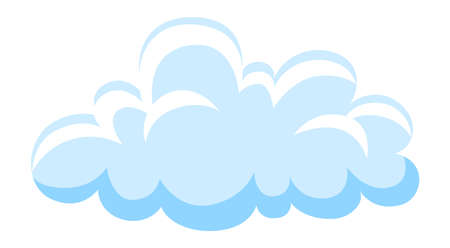Cloud icon. Cartoon sky symbol. Cute and fluffyのイラスト素材