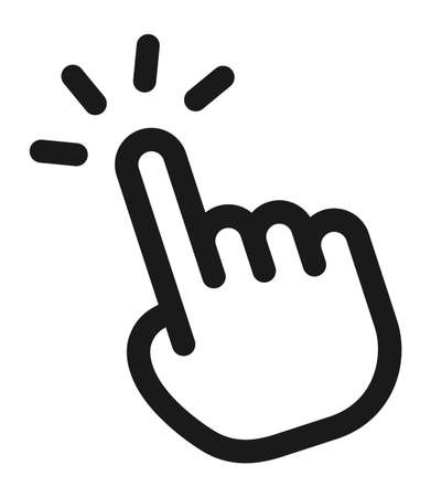 Touch icon. Hand symbol. Finger touching screenのイラスト素材