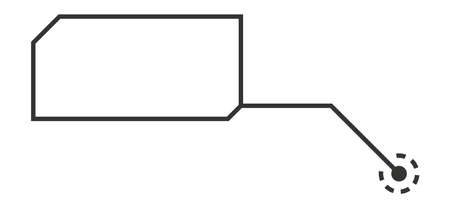 Callout title in fururistic HUD style. High tech interface elementのイラスト素材