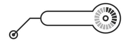 Loading indicator in hud style. Futuristic callout titleのイラスト素材