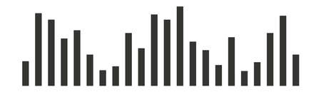 Bar histogram icon. Simple black line styleのイラスト素材