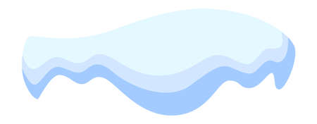 Snow pile. Hanging ice cap. Frozen water formationのイラスト素材