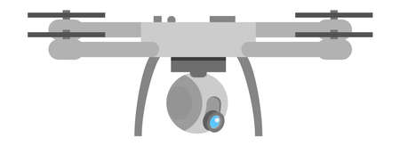 Drone icon. Air quadrocopter. Remote control gadgetのイラスト素材