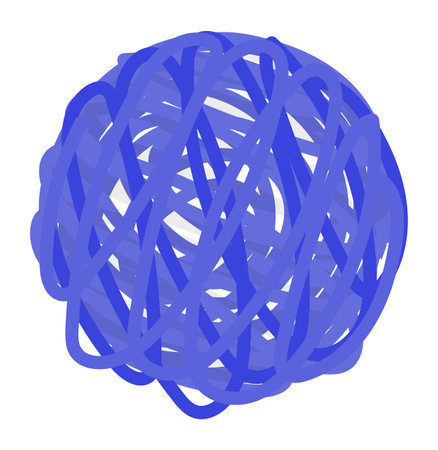 Yarn ball cartoon icon. Knitting thread rollのイラスト素材