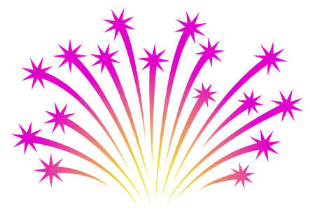 Bursting firework. Event celebration symbol. Holiday decorationのイラスト素材
