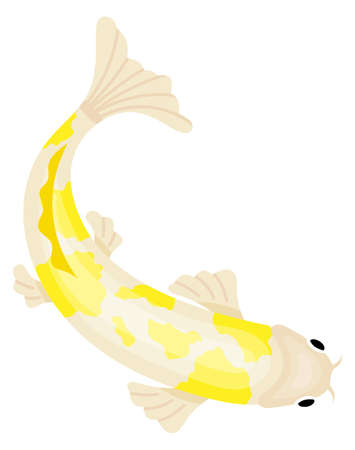 Japanese garden fish. Decorative koi pond carpのイラスト素材