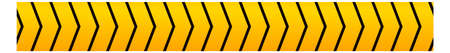 Safety road barrier. Yellow arrow security tape