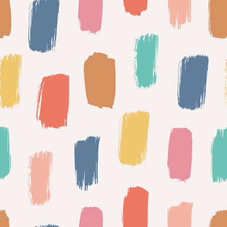 Brush strokes background. Abstract grunge ink stripes, pastel color fabric print with trendy hand drawn elements. Creative brushes design vector textureのイラスト素材