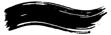 Black dash sign. Rough texture brush strokeのイラスト素材