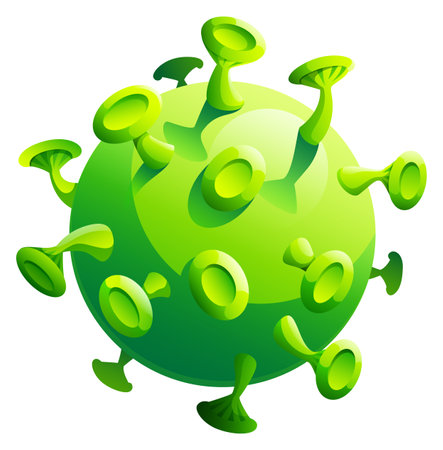Green alien planet. Space game cartoon elementのイラスト素材