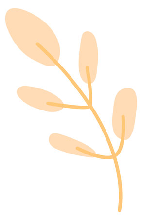 Natural branch decorative element. Botany herb symbolのイラスト素材