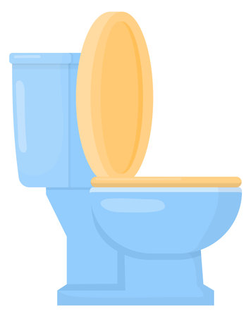 Toilet icon. Ceramic bowl symbol. Cartoon bathroomのイラスト素材