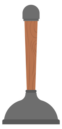 Plunger icon. Plumber pipe drain tool symbolのイラスト素材