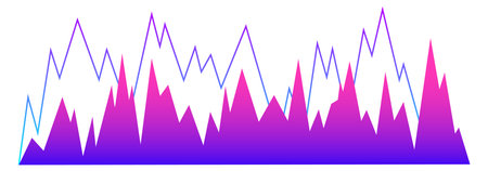 Audio signal shape. Color gradient sound waveのイラスト素材