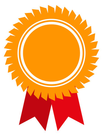 Round paper emblem. Color badge decorative elementのイラスト素材