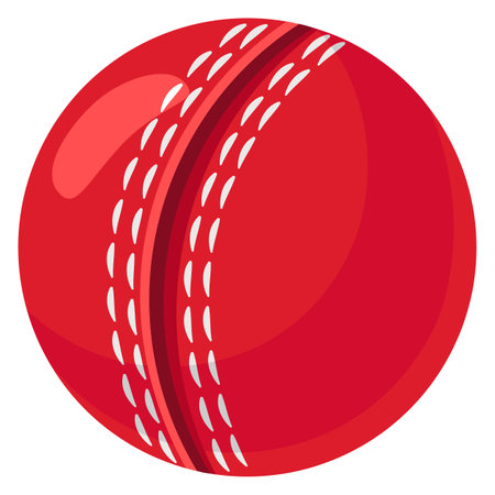 Cricket ball icon. Leather sport equipment signのイラスト素材