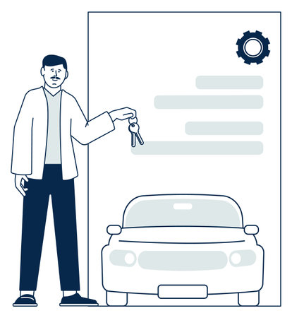Car insurance. Driver risk protection contract iconのイラスト素材