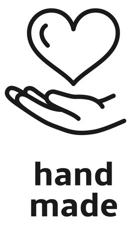 Hand made sign. Handcraft certificate linear emblemのイラスト素材