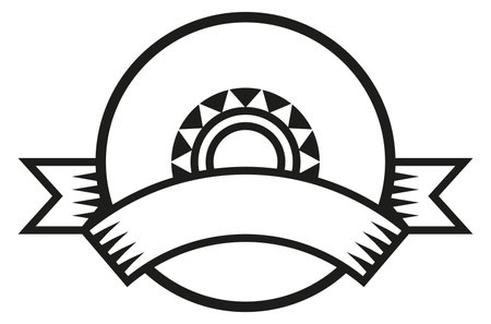 Round emblem template. Vintage blank brandのイラスト素材