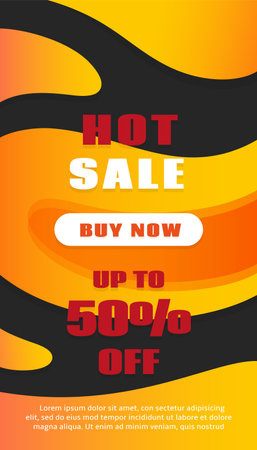 Hot sale flyer with dynamic color background. Banner templateのイラスト素材