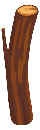 Cartoon trunk. Wood cut. Carpentry timber iconのイラスト素材