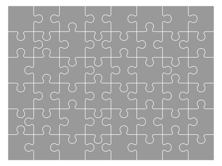 Jigsaw puzzle layout template. Grey scheme gridのイラスト素材