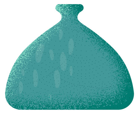 Cute trendy vase. Textured ceramic pottery iconのイラスト素材